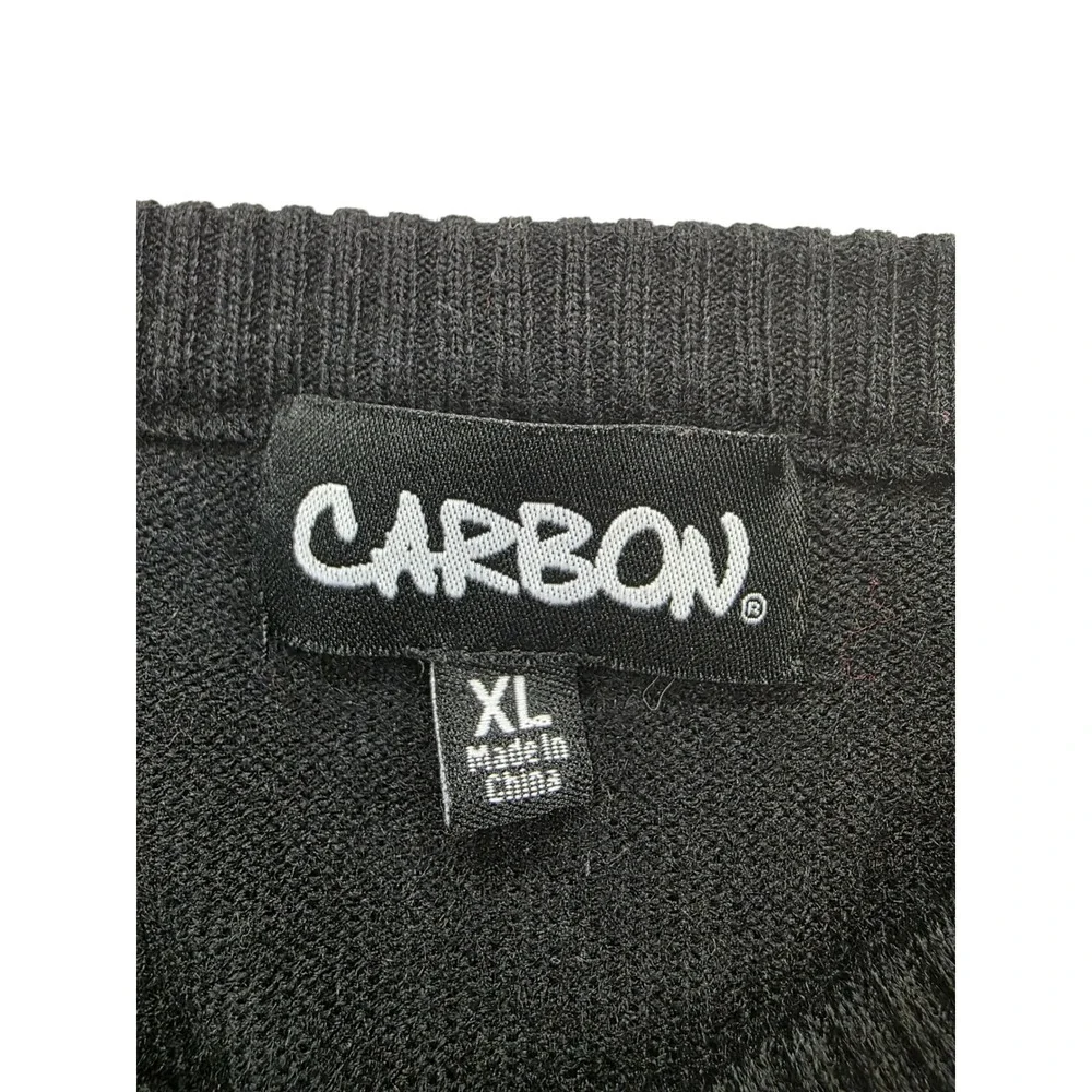 Men's XL Carbon Crewneck Sweater Santa Beer Xmas Holiday Party Funny Ugly Core